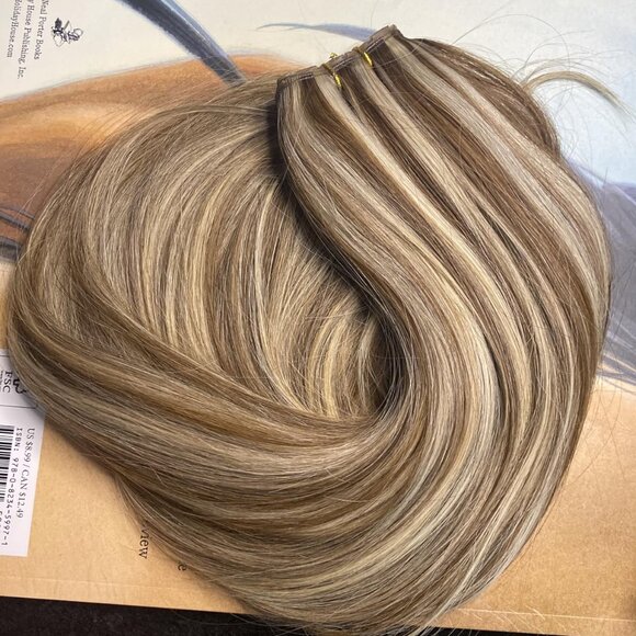 Hair Extensions Human Hair Mixed Golden Brown main image 10